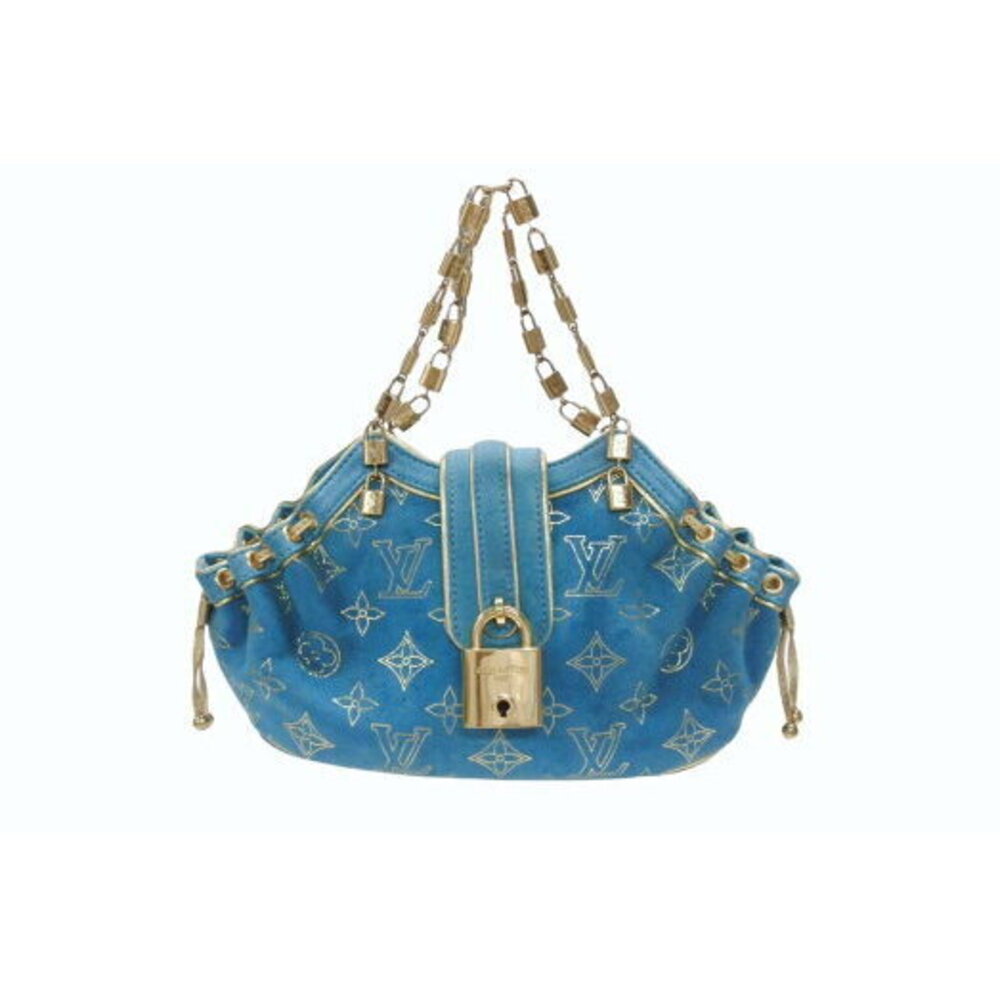 Louis Vuitton Theda Extraordinaire Handbag Turquoise Blue